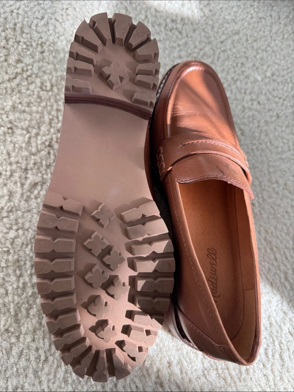 MADEWELL Corinne leather loafer lug sole Almost New Gorgeous! 9 - Picture 10 of 13